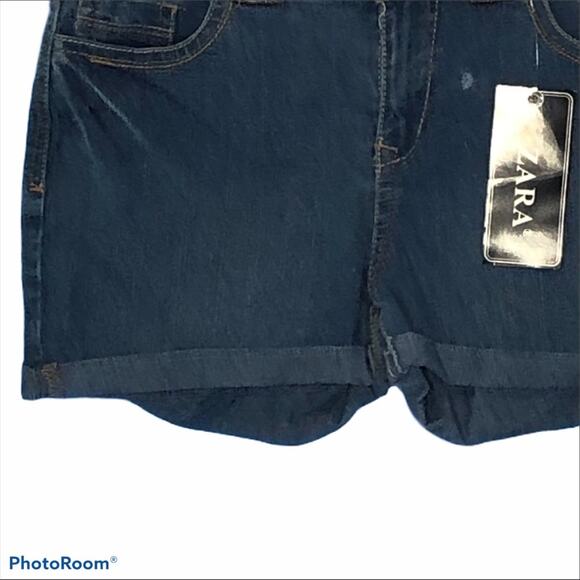 Zara Denim Shorts size 28 NWT 8.5” Rise - Flawed - Picture 2 of 8